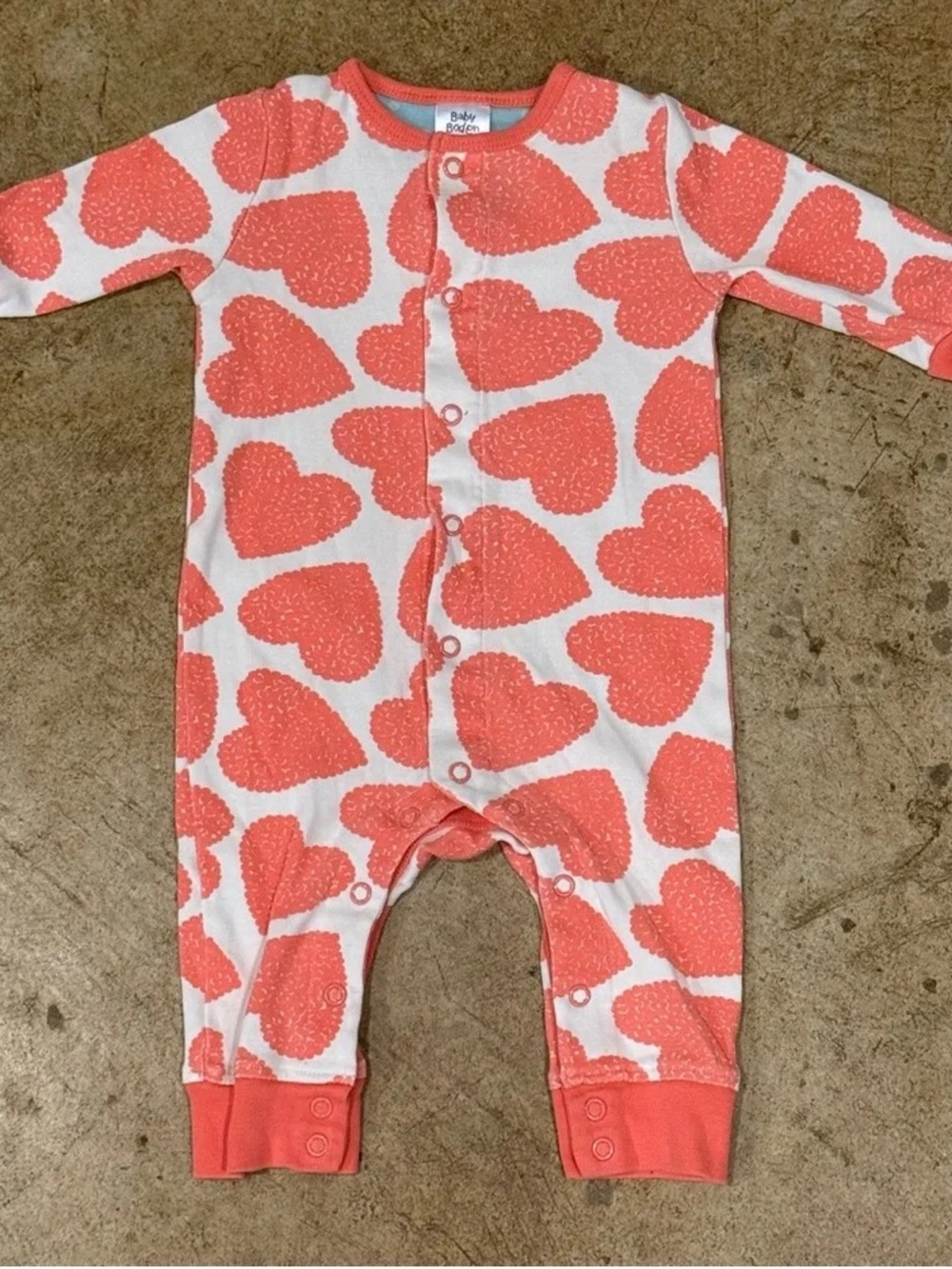 Burt's Bees Baby Coral Heart One-Piece